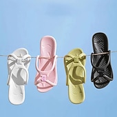 abordables Zapatillas de estar por casa-Zapatillas de Baño Portátiles para Parejas Ligeras EVA Antideslizantes Suaves y Cómodas Suela Plegables Zapatillas para Hombres y Mujeres con Pies Planos