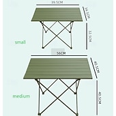お買い得  キャンプ用家具-ポータブルキャンプサイドテーブル、超軽量アルミ折りたたみビーチテーブル、キャリーバッグ付き、屋外調理、ピクニック、キャンプ、ボート、旅行用