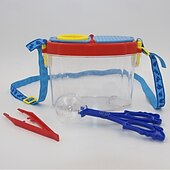 economico Giocattoli per l&#039;Esplorazione della Natura-Scatola per insetti portatile trasparente per bambini, con lente d&#039;ingrandimento, piccola scatola per l&#039;osservazione e l&#039;alimentazione degli insetti, giocattolo educativo