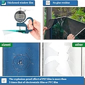 cheap Wall Stickers-Window Film, Privacy Glass Sticker for Heat Insulation, Anti-Peeping Sunshade, UV Protection for Balcony and Home