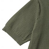 preiswerte Klassisches Poloshirt für Herren-Herren Polo Strick-Polopullover Geschäft Lässig V Ausschnitt Kurzarm Formell Linien / Wellen Neuheit Sommer Ganzjahres Schwarz Weiß Armeegrün Beige Kaffee Polo