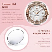 cheap Quartz Watches-Women Quartz Watch Wrist Watch Retro Vintage Wristwatch Luminous Calendar Waterproof Stainless Steel Strap Watch