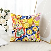 baratos estilo floral e plantas-Capa Decorativa para Almofadas Com Flores de Verão 1PC Capa Macia Quadrada para Sofá Capa de Almofada para Quarto Sala de Estar Cadeira