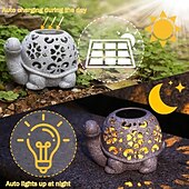 economico Luci paesaggistiche-1 pz. Luce decorativa solare per esterni a forma di tartaruga cava, per cortile, giardino, sentiero, parco, paesaggio, ornamento, luce, statua, animale carino.