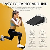 abordables Fournitures pour la maison-1 paire de cales de yoga en mousse EVA noires, universelles, pour squat, bloc incliné pour la force du bas des jambes, améliore l&#039;étirement des mollets