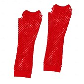 preiswerte Ärmel &amp; Schal-Dickes Netz Fischernetz elastische Handschuhe sexy lange Handschuhe Punk Halbfinger Nachtclub Party Etikette Handschuhe