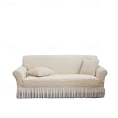 abordables Housse de canapé-Housse de canapé avec jupe, housse de canapé durable et hautement élastique, luxueuse, lavable en machine, protection de meubles