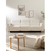 abordables Funda de sofá-Funda de sofá de terciopelo acolchado de color liso, protector de muebles