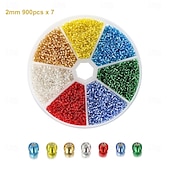abordables kit para hacer cuentas-Juegos de cuentas esmaltadas en caja de 2 mm, kit de abalorios para hacer pulseras y accesorios de collar.