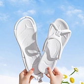 abordables Zapatillas de estar por casa-Zapatillas de Baño Portátiles para Parejas Ligeras EVA Antideslizantes Suaves y Cómodas Suela Plegables Zapatillas para Hombres y Mujeres con Pies Planos
