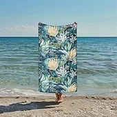 preiswerte Strandtuch-Sets-bedrucktes Strandtuch, leichte, schnelltrocknende, sandfreie Stranddecke, ideal für Reisen, den Pool und den Außenbereich