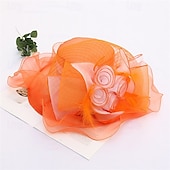 halpa Juhlahatut-naisten hatut headband hiusneula organza fascinator kirkkohattu kukka teejuhlat häähattu