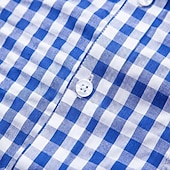 preiswerte Herrenhemd zum Knöpfen-Herren Hemd Lässiges Hemd Knopfhemd Karierte Hemden Hellgrünkaffee Schwarz Rosa Rote Blau Langarm Plaid / Karomuster Kargen Urlaub Strasse Bedruckt Bekleidung Polyester Modisch Freizeit Hawaiihemd