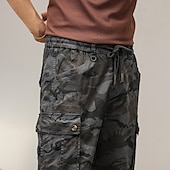 levne Klasický-Pánské Šortky s kapsami Camo šortky Kraťasy Letní šortky Multi kapsa maskování Pohodlné Nositelný Délka kolen Venkovní Sport Denní Módní Na běžné nošení Armádní zelená Khaki