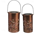 preiswerte Landschaftslichter-Solarlaternen für draußen, wasserdichte hängende Solarlaterne, Gartendeko, Solarleuchten für Hinterhof, Veranda, Terrasse, Tisch, Hof, Balkon, Rasen, Weg, Geschenke für Frauen, Oma, Mama