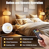 economico Luci del disco-1 pz. Lampada E27 con testa di ricarica magnetica, piccola luce notturna, telecomando staccabile, lampada da comodino, luce da parete, temporizzazione regolabile, interfaccia tipo C.