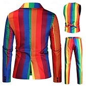 preiswerte Herrenkostüme-Stolz Regenbogen Outfits Regenbogen-Pride-Anzug Blazer Erwachsene Herren Pride Parade Pride-Monat Halloween Karneval Einfaches Karnevalskostüm
