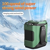 preiswerte Ventilator-neuer Hüftventilator mit USB-Aufladung, Kühlung im Freien, tragbarer Hüftventilator mit starkem Wind, Hand-Halsventilator