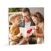 economico Festa della Mamma-Blocco fotografico in acrilico personalizzato, regalo ideale per la mamma, blocco di cristallo di vetro con foto, festa della mamma, matrimonio, compleanno, Natale, anniversario