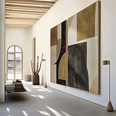 preiswerte Abstrakte Gemälde-Wabi Sabi Kunstwerk handgemaltes Ölgemälde handgemalte moderne Ölgemälde Wandkunst 2er Set beige abstrakte Malerei auf Leinwand ein Paar beige Textur Wandkunst neutrale abstrakte Wandkunst Boho