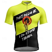 billige Herretrøyer-Herre Sykkeltrøyer Kortermet Sykkel T-skjorte Jersey med 3 baklommer Fjellsykling Pustende Hurtigtørkende Anatomisk design Vidje Rød Mørkegrå Oransje Grafisk sport Klær