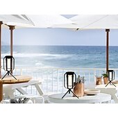 billige Lommelykter og campinglys-solar lanterner camping lys med stativ flimrende flamme 4 farger gradient usb oppladbar utendørs ipx4 vanntett skrivebordslampe for camping gårdsplass landskap festival dekorasjoner 1 stk