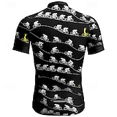 billiga Tröjor för män-Herr Cykeltröja Kortärmad Cykel T-shirt Tröja med 3 bakfickor Bergscykling Andningsfunktion Snabb tork Anatomisk design Uppsugande Vinrött Svart Blå Grafisk Lutning sporter Kläder