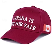 cheap Men&#039;s Baseball Cap-Men&#039;s Baseball Cap Sun Hat Trucker Hat Black Wine 100% Acrylic Print Fashion Casual Daily Flag Letter Adjustable Sunscreen Breathable