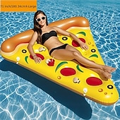 cheap Outdoor Activity-71-inch Giant Inflatable Pizza Pool Float For Adults With Cup Holder - X-Large Durable PVC Pool Floatie For Adults Quick-Dry &amp; Ultra-Portable Pool Rafts Pizza Party Decor Lounger For Beach Parties