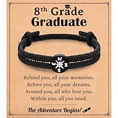 cheap Graduation Season-2 PC Cross Braided Rope Bracelet for Men Boys Christmas Valentines Graduation Easter Christian Baptism Gifts Couple