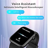 abordables Montres connectées-QX7 Montre intelligente 1.85 pouce Smartwatch Montre Connectée Bluetooth Rappel sédentaire Réveil Calendrier Compatible avec Smartphone Femmes Hommes Rappel de Message Podomètre Cadran de montre