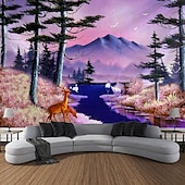 cheap Forest Tapestry-Plant and animal landscapes Tapestry Mural Decor Photograph Backdrop Blanket Curtain Home Bedroom Living Room Decoration