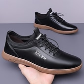 baratos Casual-tênis casual bege com cadarço para homens - calçados confortáveis para o dia a dia para passeios casuais