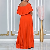 abordables Mariage Décontracté / de Jour-Robe A-Line robes de quinceanera élégante robe mariage invitée de mariage longueur sol manches courtes épaules dénudées polyester sans dos avec plis