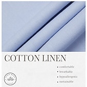cheap Business Suits-Men&#039;s Linen Pants Dress Pants Trousers Summer Straight Leg Plain Comfort Breathable Casual Daily  Standard Fit Sky Blue Beige
