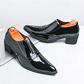 preiswerte Formell-glänzend blaue Lackleder-Abendschuhe für Herren mit Reißverschluss - trendige Tanzschuhe für besondere Anlässe
