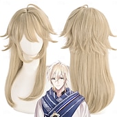 levne Anime paruky-Syntetické paruky Lu Chen Micro Locs Přírodní rovný Střední část Vrstvený střih na stroji Paruka 24&quot; A1 Umělé vlasy Dámské Střední část Klasické Pohodlné Blonďatá