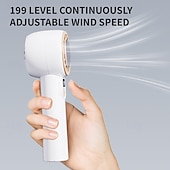 お買い得  携帯扇風機-199段階ポータブルTEC冷却ファン – 超高速風、低騒音、コンパクトハンドヘルドデザイン
