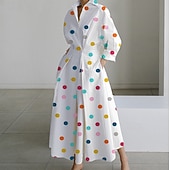 Damen Hemdblusenkleid Freizeitkleid Swingkleid Maxi Langes Kleid Outdoor Büro Urlaub Basic Modern Hemdkragen Geraffte Tasche Langarm Sommer Frühling Herbst 2023 Regular Fit Schwarz Armeegrün preiswerte schwarzes Maxikleid-Damen Hemdblusenkleid Freizeitkleid Swingkleid Maxi Langes Kleid Outdoor Büro Urlaub Basic Modern Hemdkragen Geraffte Tasche Langarm Sommer Frühling Herbst 2023 Regular Fit Schwarz Armeegrün