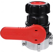 Недорогие Системы полива и орошения-75 мм адаптер для контейнера IBC, клапан для контейнера IBC, адаптер для крупной резьбы для резервуара IBC, шаровой клапан с крышкой, контейнер NPT DN50