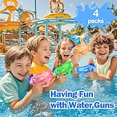 economico Giochi d&#039;Acqua-Mini pistola ad acqua per bambini piccoli - confezione da 4/2 confezioni, piccole pistole ad acqua da 5-7 m di lunga gittata, super pistola ad acqua, pistola blaster, giocattolo acquatico per esterni,