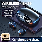 olcso TWS – Valódi vezeték nélküli fejhallgató-Erőteljes basszus valódi vezeték nélküli fülhallgató Bluetooth 5.3 IPX7 vízálló zajcsökkentő fülhallgató
