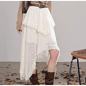 cheap Bottoms-Retro Vintage Medieval Skirt Fancy Dress Women&#039;s Masquerade Casual Daily Adults&#039; Skirt