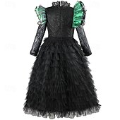 economico Costumi per bambine-Strega Fata Elphaba Vestito Abiti in tulle Costume Cosplay del film Costume di Carnevale Notte di Valpurga Travestirsi for Ragazze Bambini Halloween Carnevale Feste Performance Con il fumetto