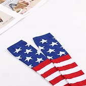  250-jähriges Jubiläum USA Handschuhe Strümpfe / Strumpfhosen USA Flagge Lässig Erwachsene Herren Damen Fünfhundertjahrfeier Maskerade Unabhängigkeitstag / 4. Juli Lässig Festival Verkleiden