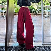 Women's Cargo Pants Hiking Pants Trousers Tactical Pants Outdoor Regular Fit Waterproof Pants / Trousers Drawstring Elastic Waist Black Red Hunting Climbing Camping / Hiking / Caving S M L XL cheap Bottoms-Women's Cargo Pants Hiking Pants Trousers Tactical Pants Outdoor Regular Fit Waterproof Pants / Trousers Drawstring Elastic Waist Black Red Hunting Climbing Camping / Hiking / Caving S M L XL