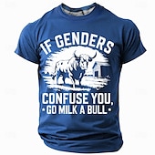 abordables T-shirts amusants pour hommes-Homme Argot drôle T-shirt Manche Courte T-shirt Impression 3D Col ras du cou Chemise Mode Quotidien Occasionnel Rue Occasionnel Quotidien Rouge Bleu Vert Été Printemps Toutes saisons Vêtement Tenue S