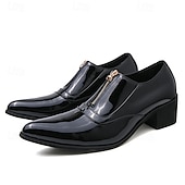 preiswerte Formell-glänzend blaue Lackleder-Abendschuhe für Herren mit Reißverschluss - trendige Tanzschuhe für besondere Anlässe