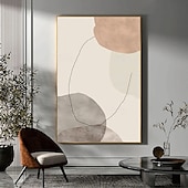 preiswerte Abstrakte Gemälde-Ölgemälde handgemaltes abstraktes Ölgemälde Wabi Sabi Wandkunst 2er-Set beige abstrakte Malerei auf Leinwand ein Paar beige Textur Gemälde Wandkunst neutrale abstrakte Malerei Wandkunst Boho