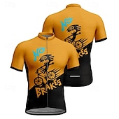 billiga Tröjor för män-Herr Cykeltröja Kortärmad Cykel T-shirt Tröja med 3 bakfickor Bergscykling Andningsfunktion Snabb tork Anatomisk design Uppsugande Gul Röd Blå Grafisk sporter Kläder